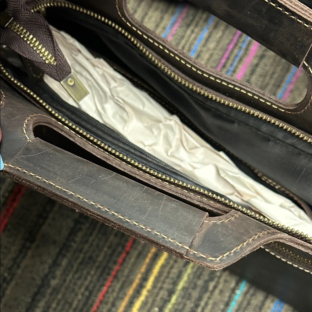 Black Leather Men's Bag